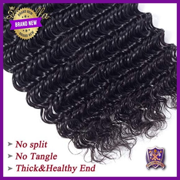 18 Inch Brazilian Virgin Human Hair Bundle Deep Wave Grade 8A